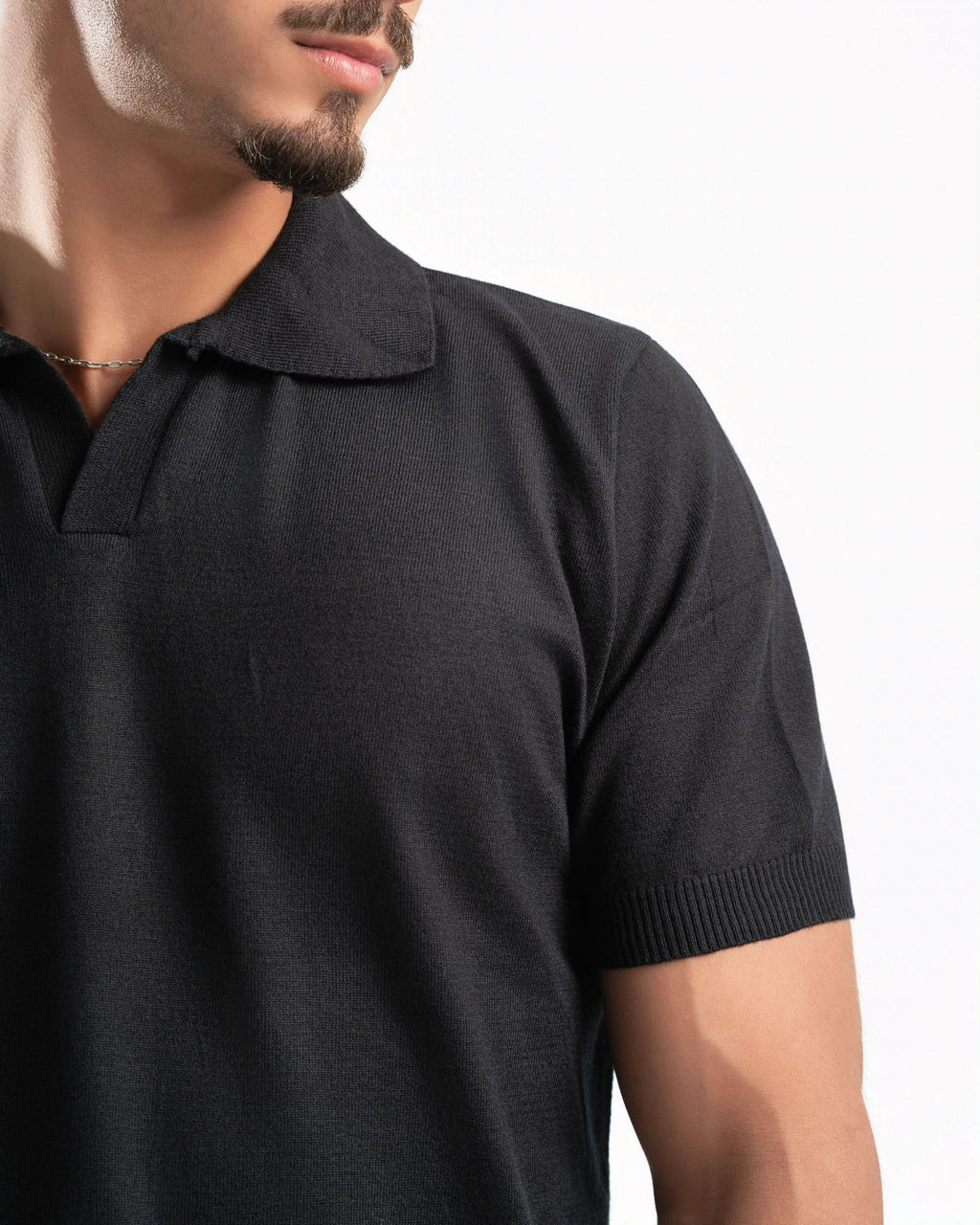 Riviera Knit Polo Black