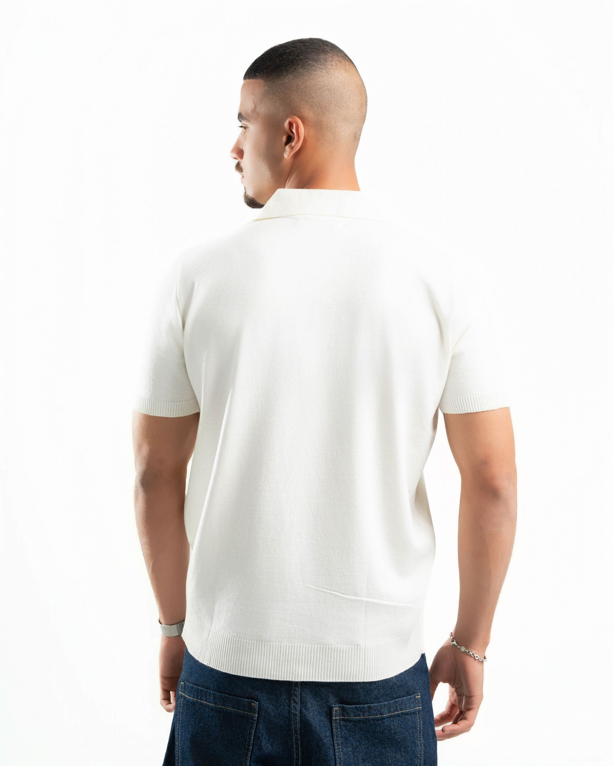 Riviera Knit Polo Off-White