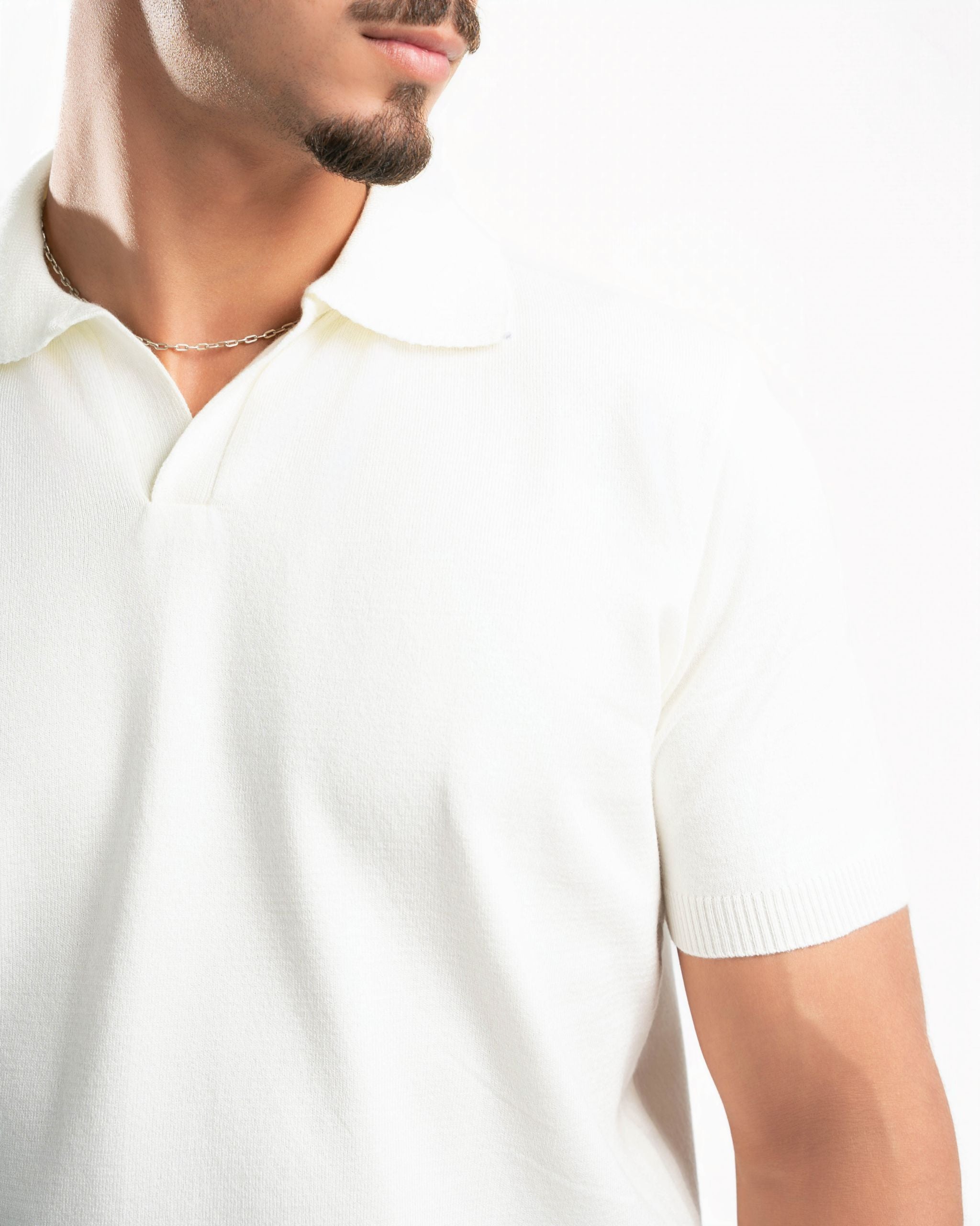 Riviera Knit Polo Off-White