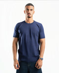 Basic Knit T-Shirt Navy