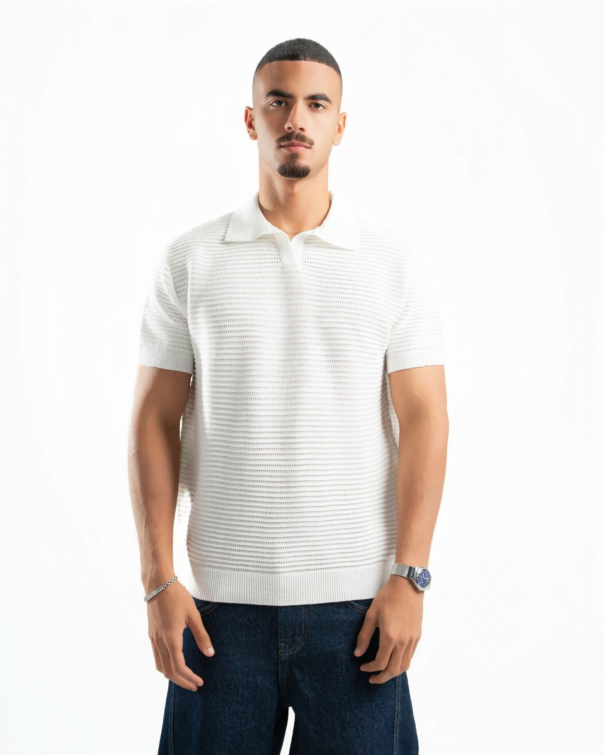 Monaco Knit Polo White