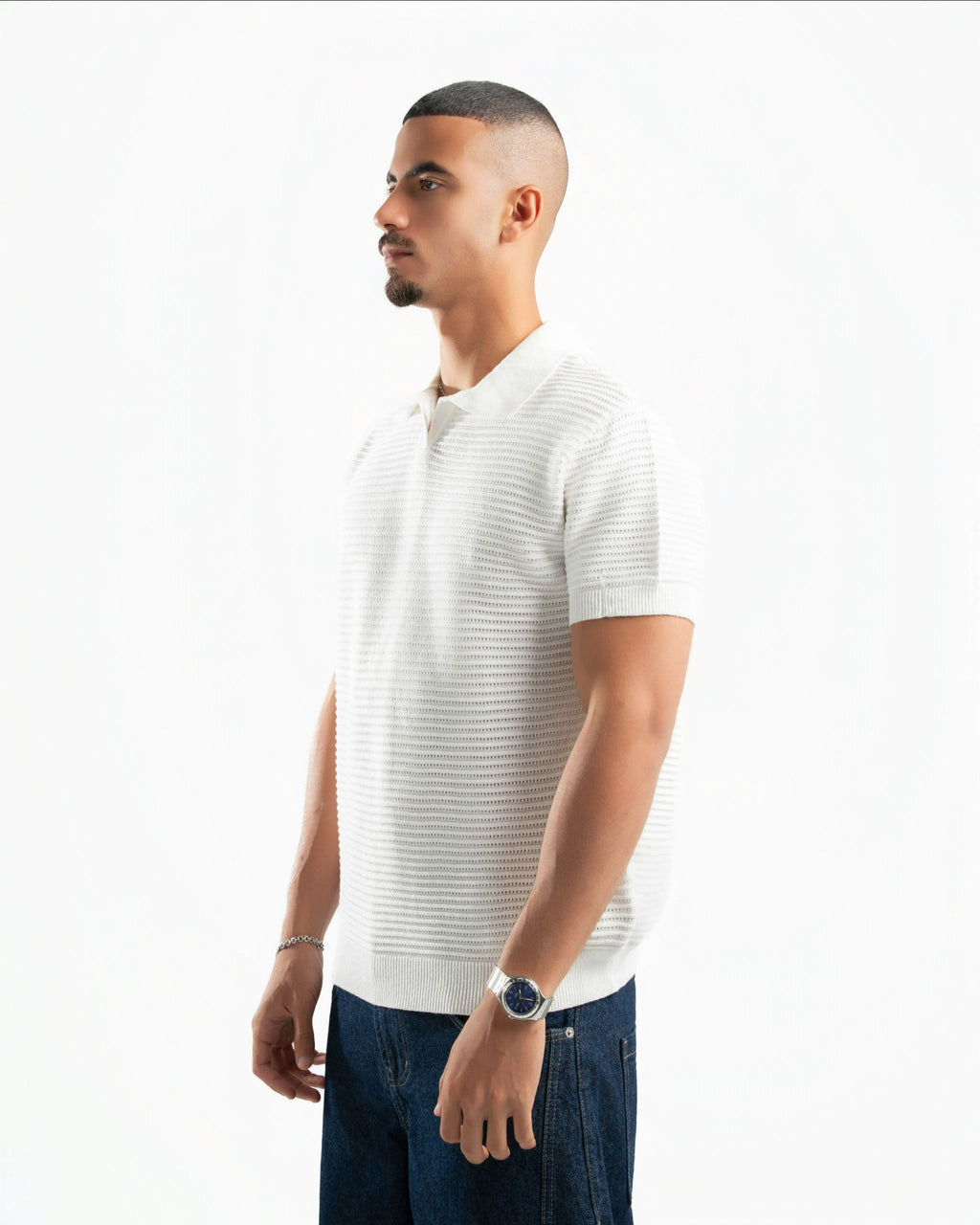 Monaco Knit Polo White