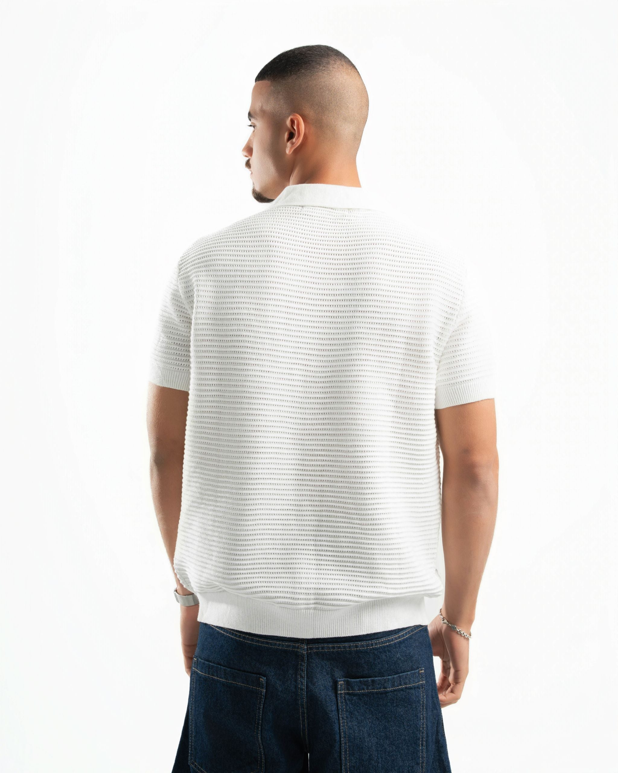 Monaco Knit Polo White