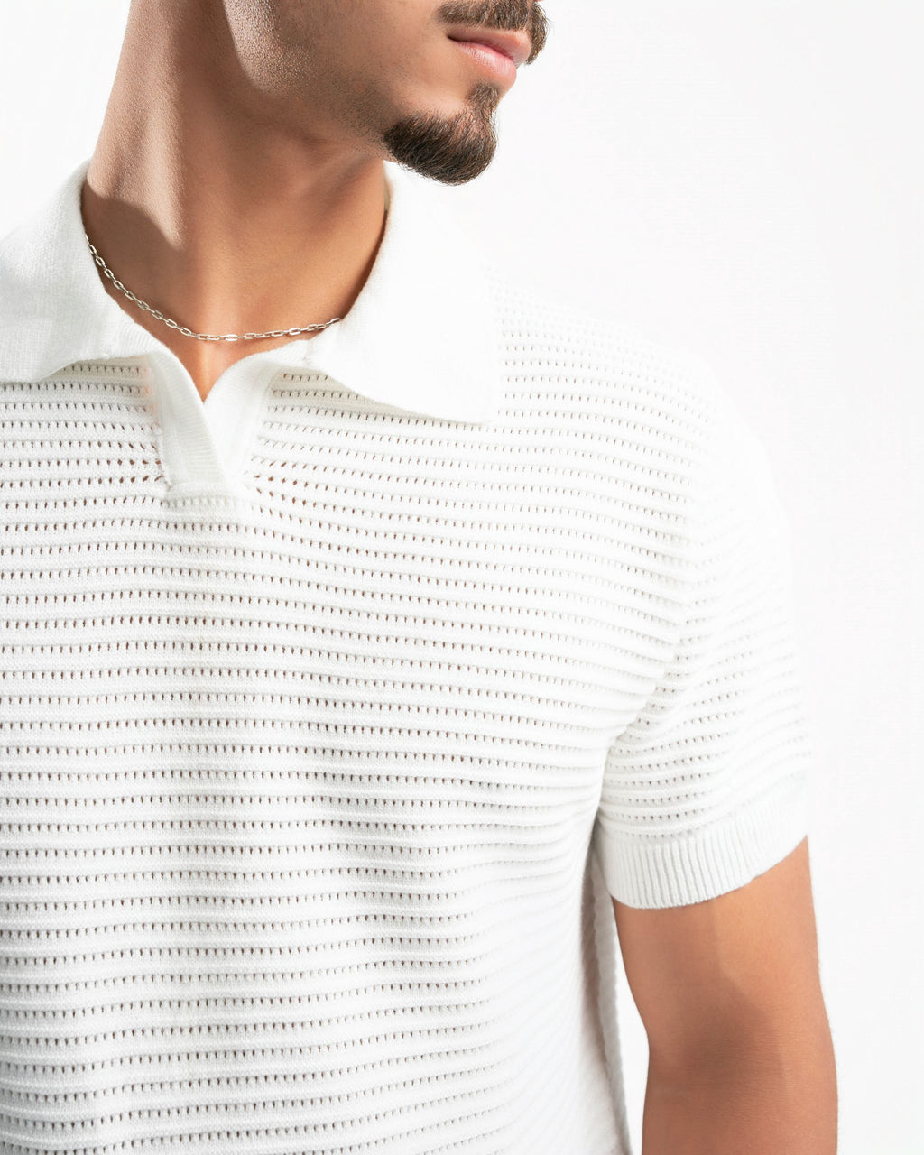 Monaco Knit Polo White