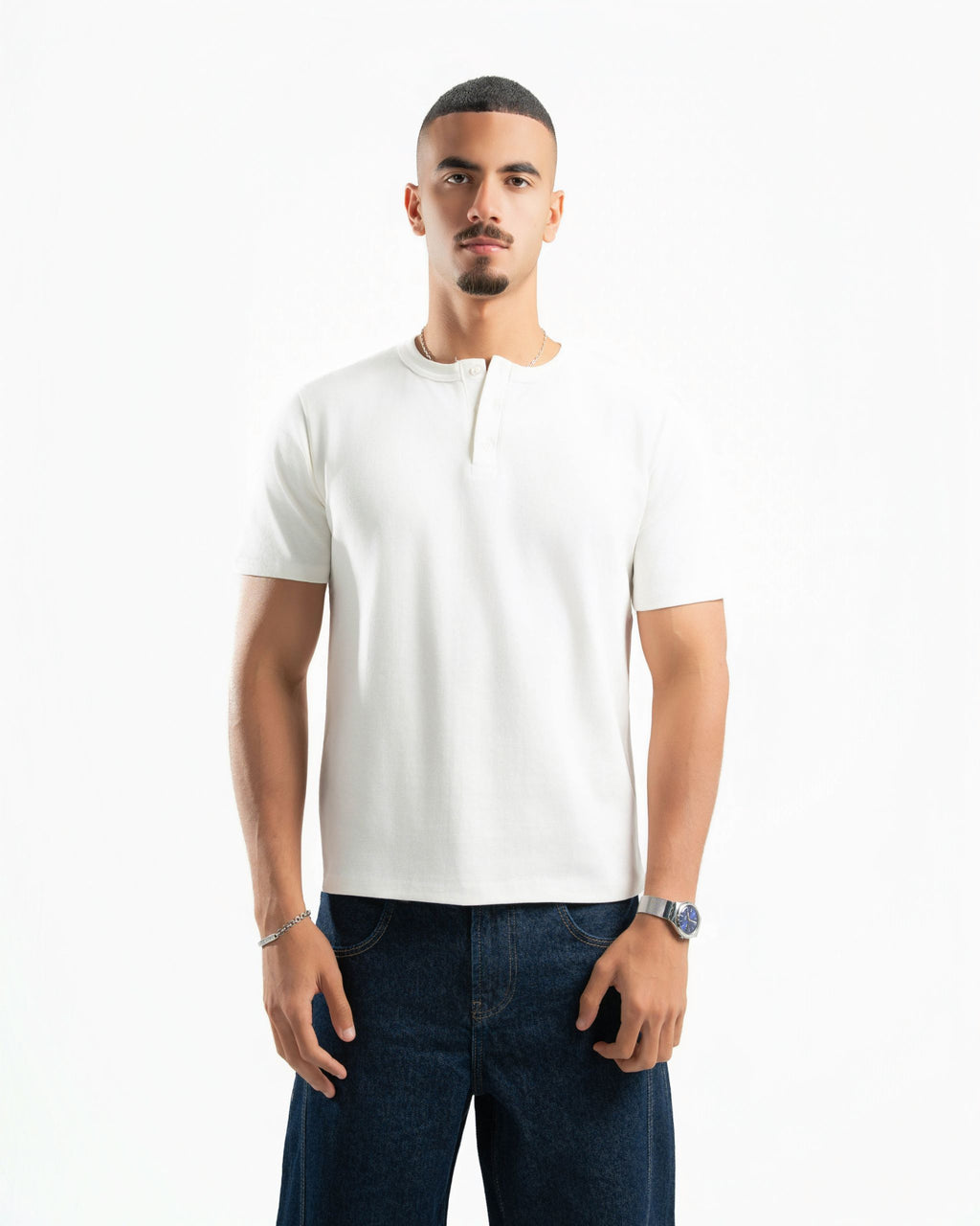 Essential Henley Shirt White