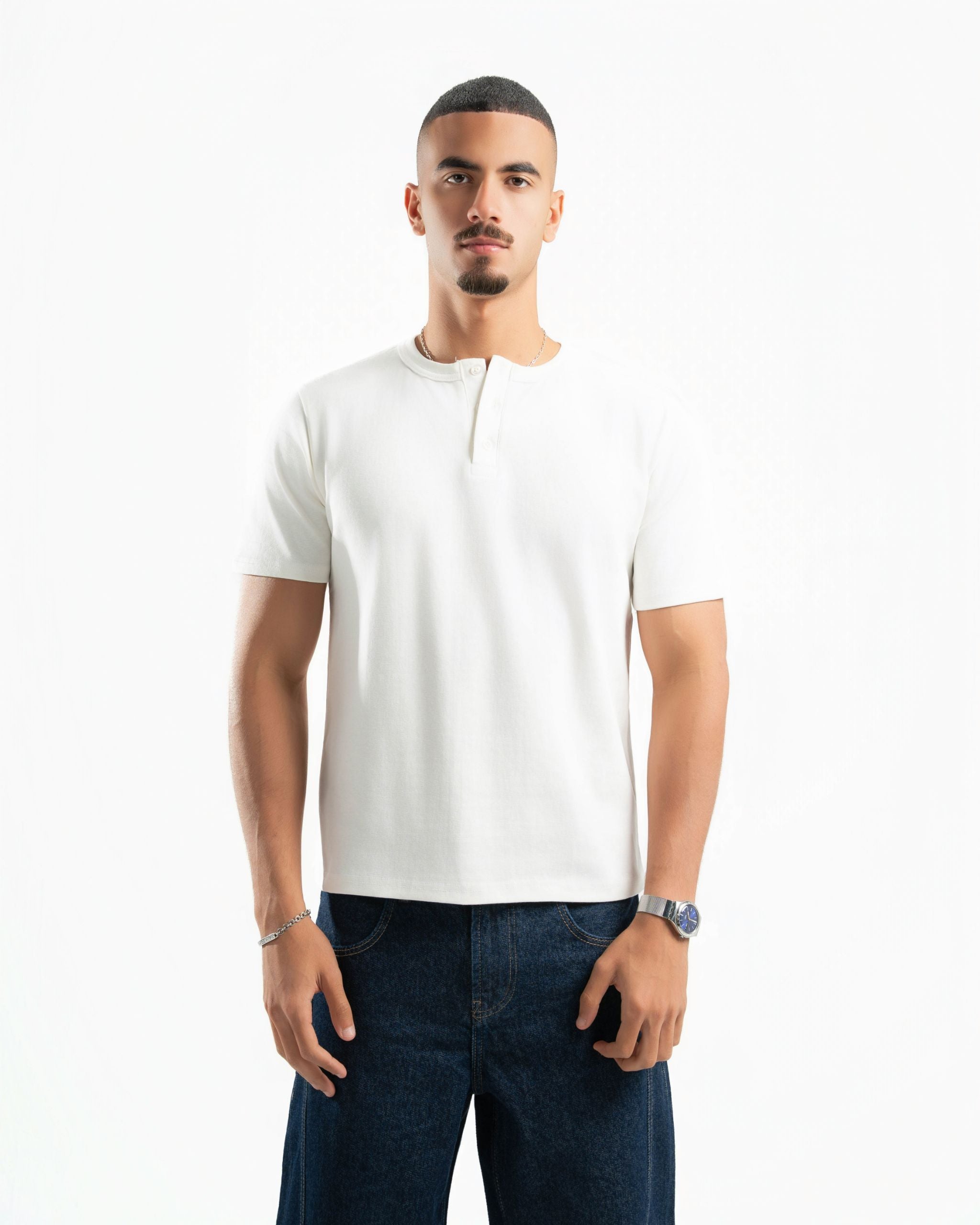 Essential Henley Shirt White