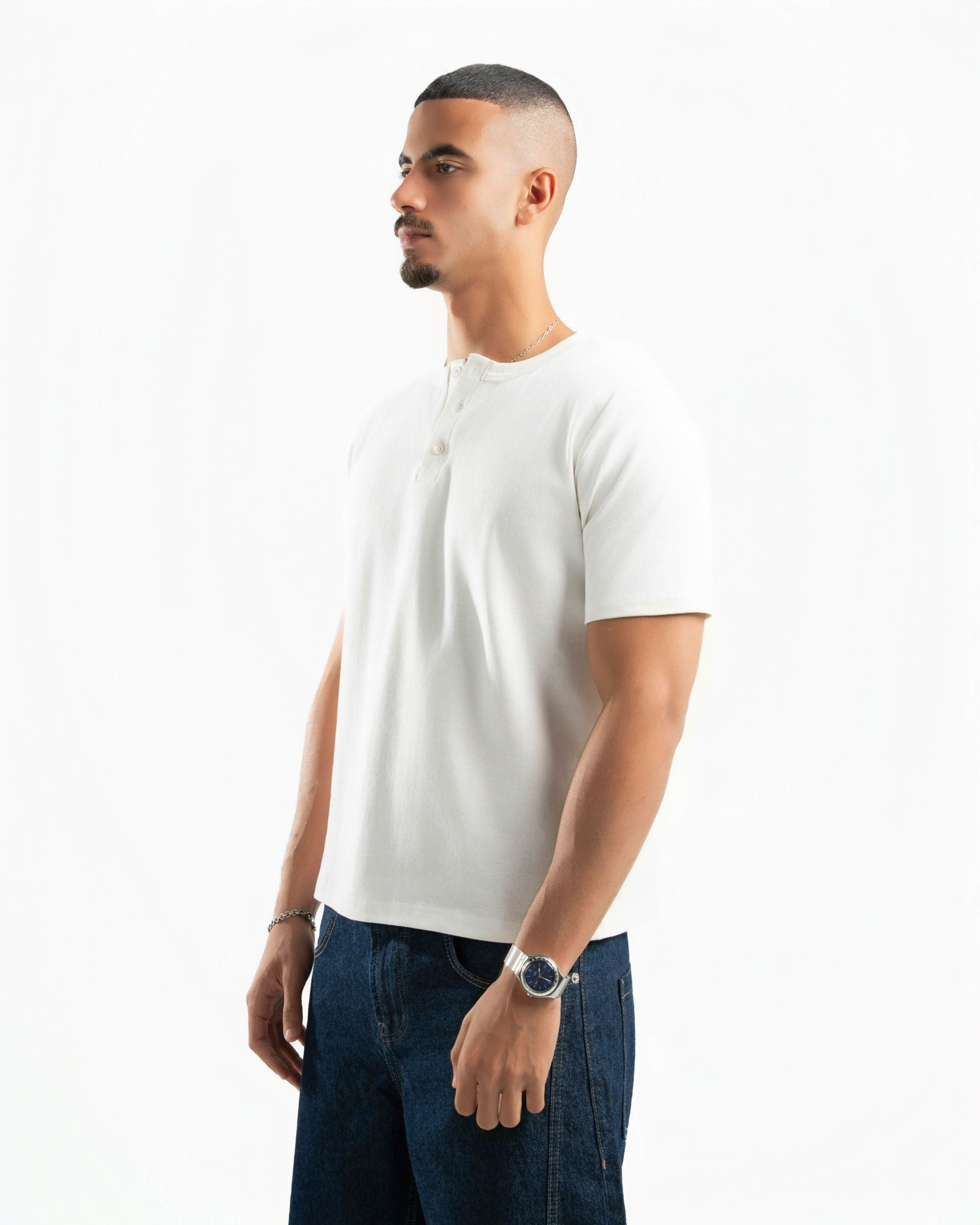 Essential Henley Shirt White