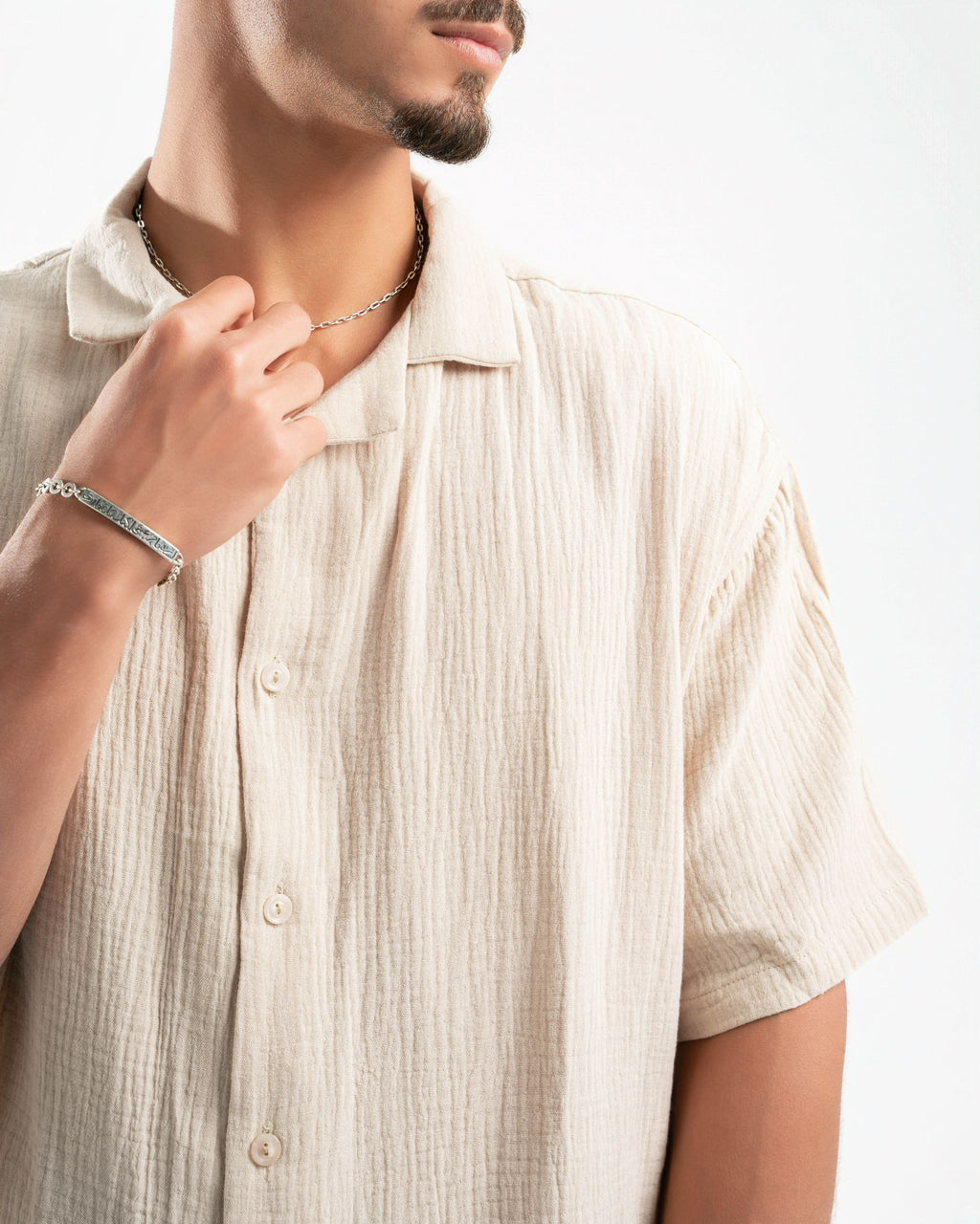 Capri Half Sleeve Shirt Beige