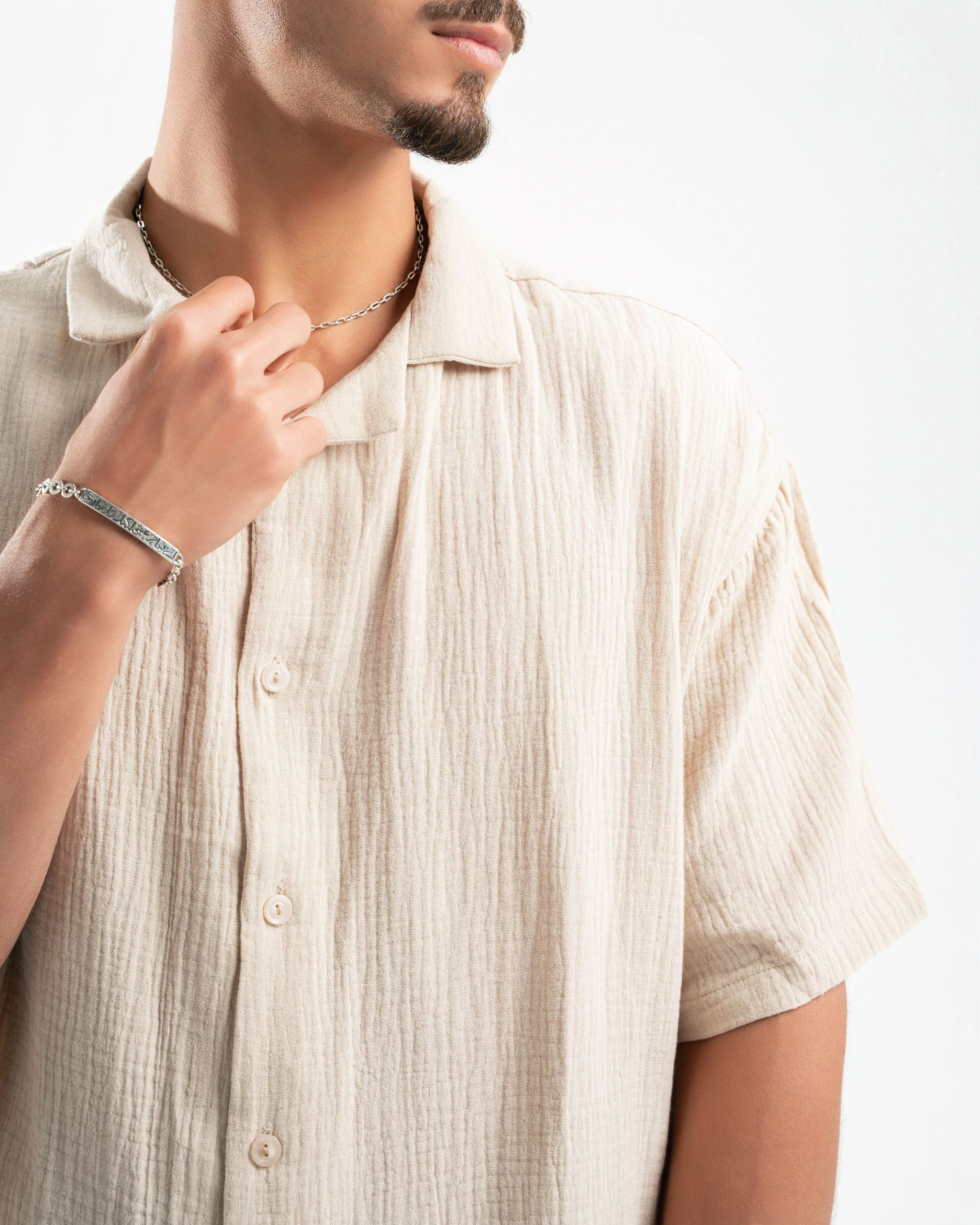 Capri Half Sleeve Shirt Beige