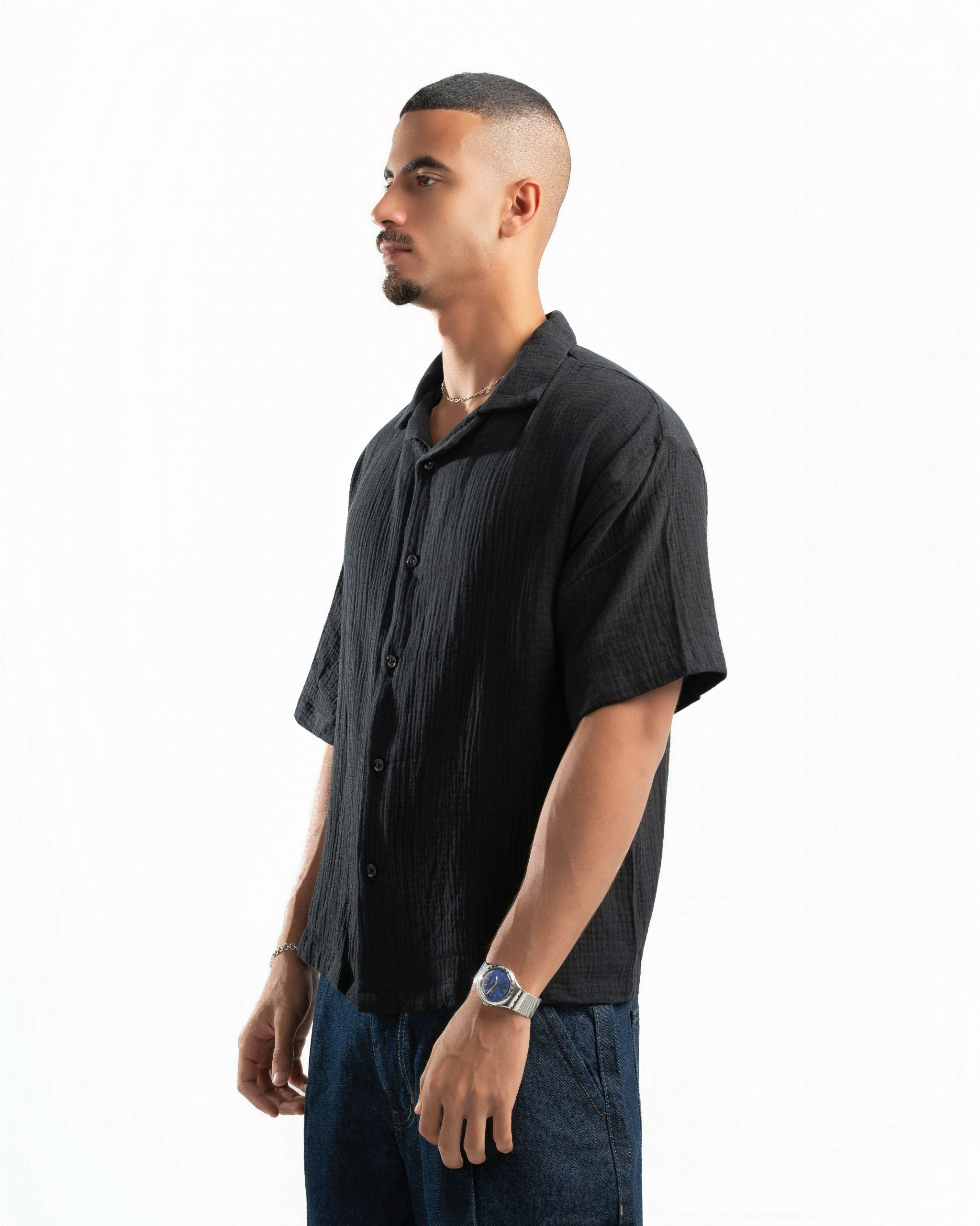 Capri Half Sleeve Shirt Black
