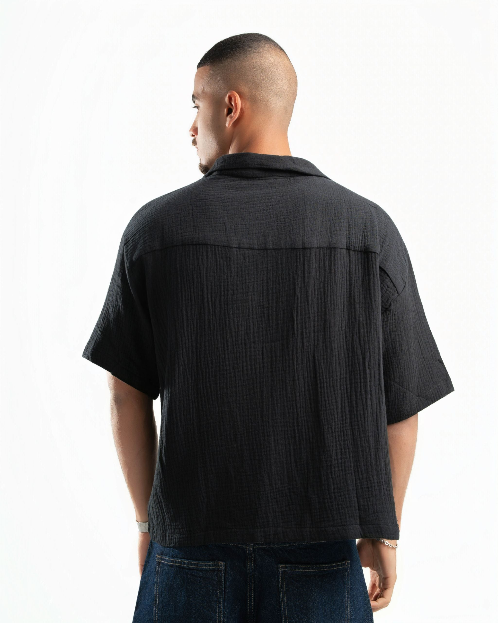 Capri Half Sleeve Shirt Black