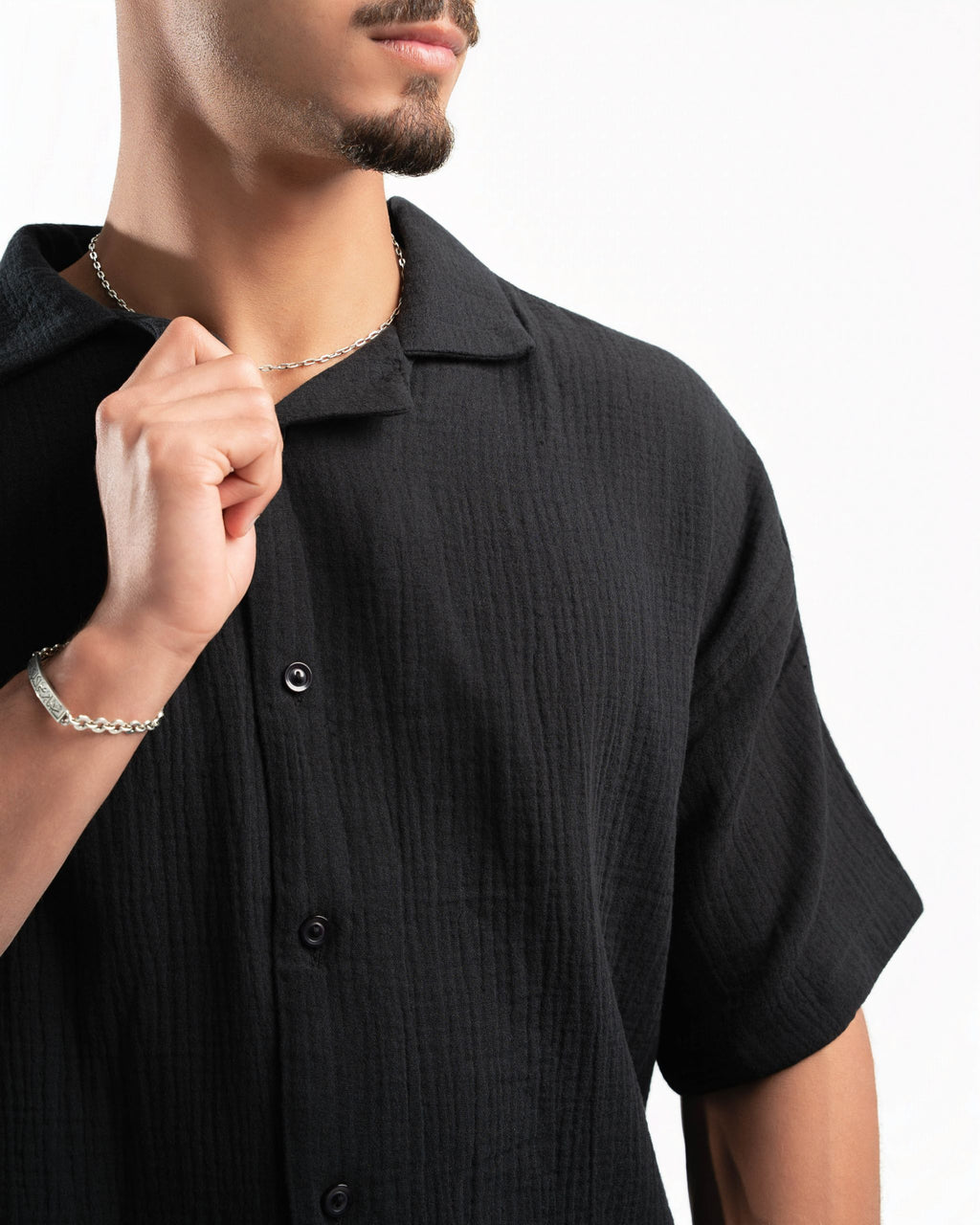 Capri Half Sleeve Shirt Black