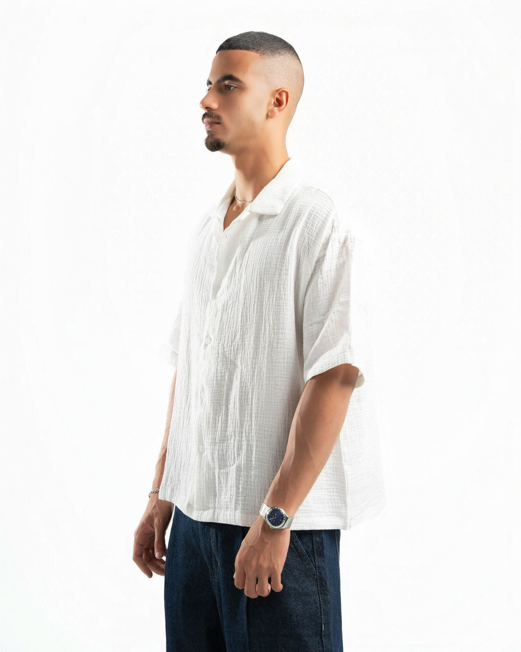 Capri Half Sleeve Shirt White
