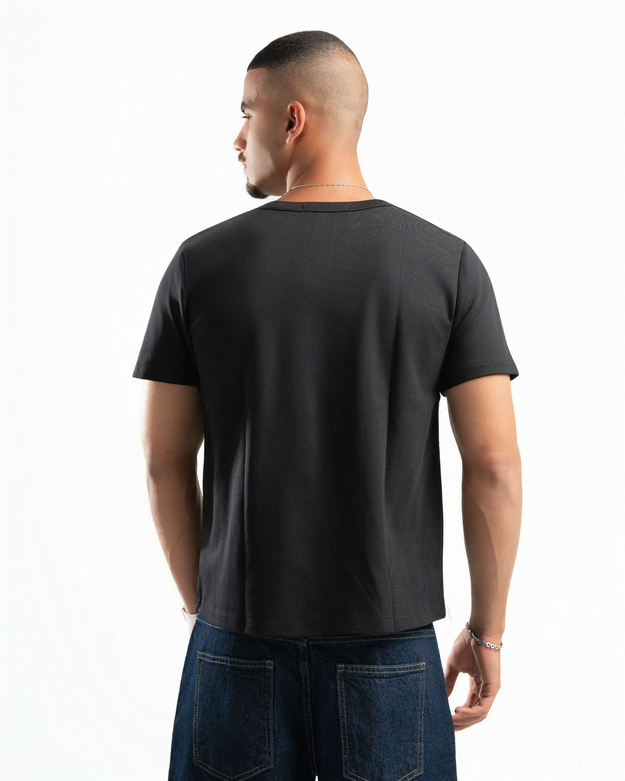 Essential Henley Shirt Black